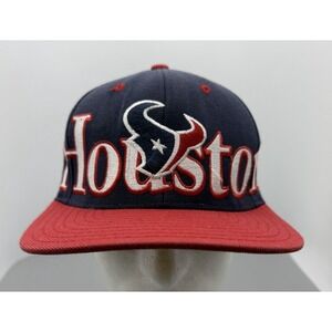 Houston Texans Hat Cap Snap Back Mens One Size White Navy Bump Cap Reebok